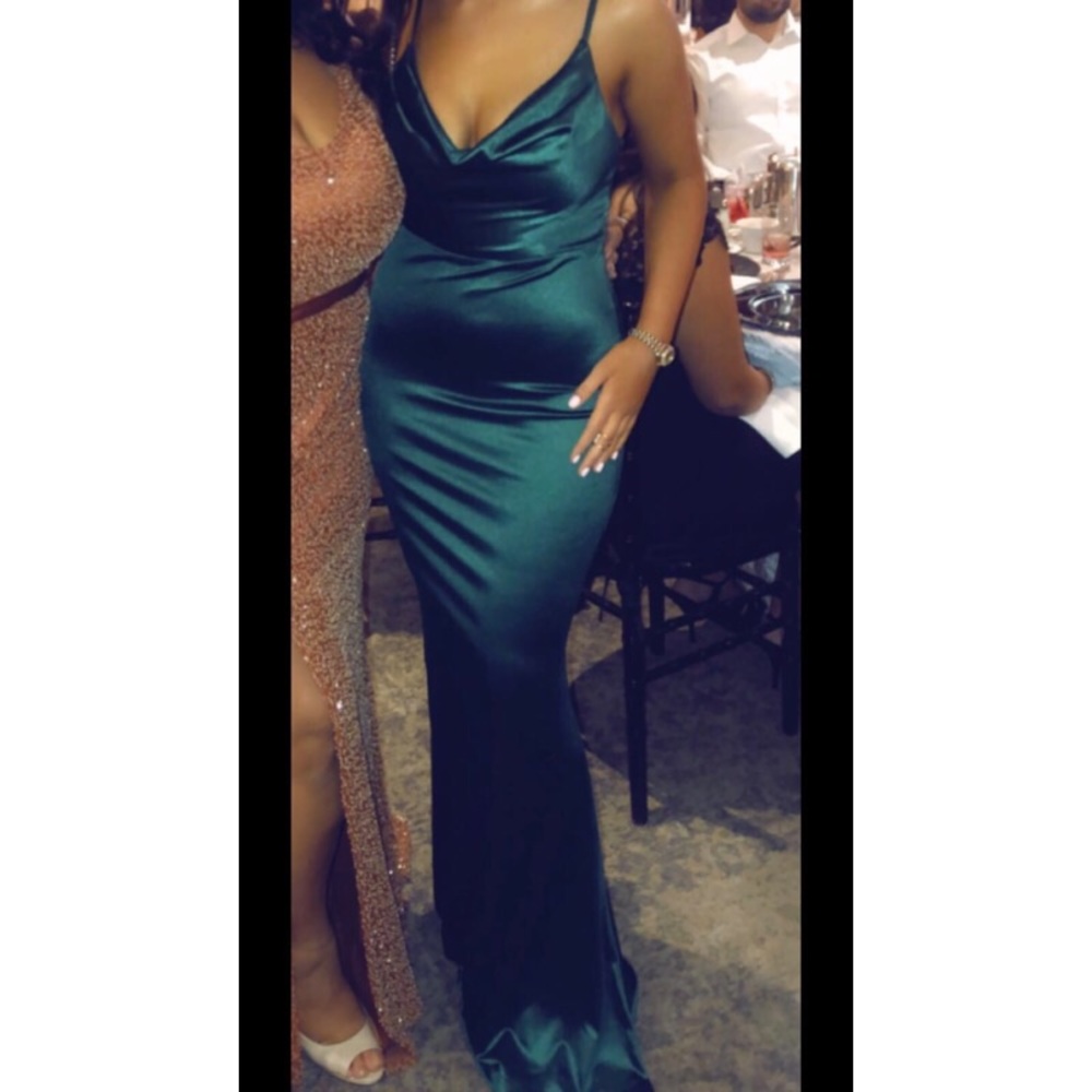 Satin fitted dress